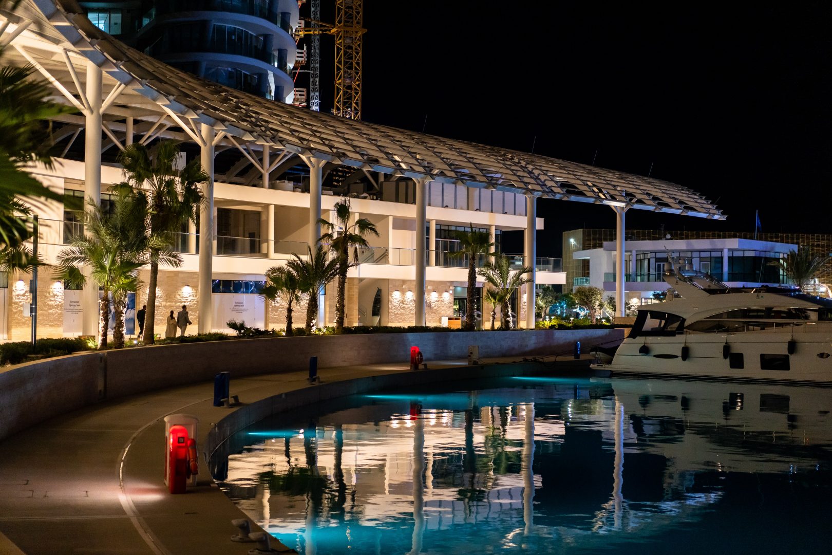 Commercial Village by night, Ayia Napa Marina